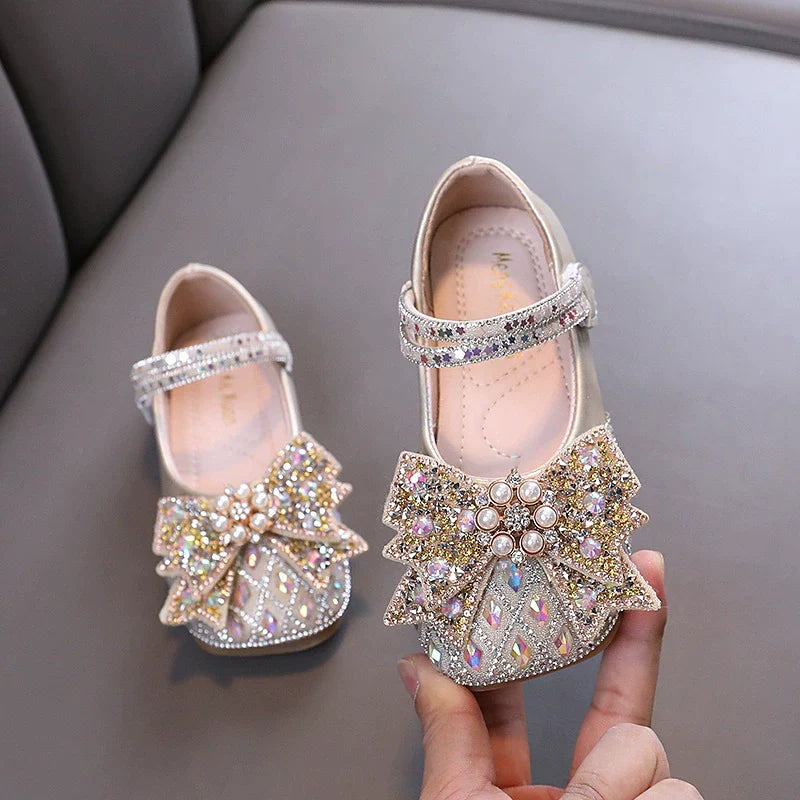 Girls Bow Sparkle Shoes – Charmy