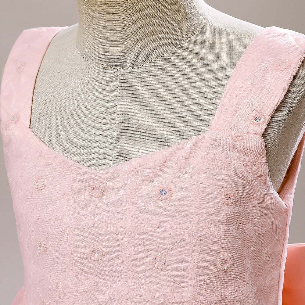 Tulle Sequins and Bow Party Dress