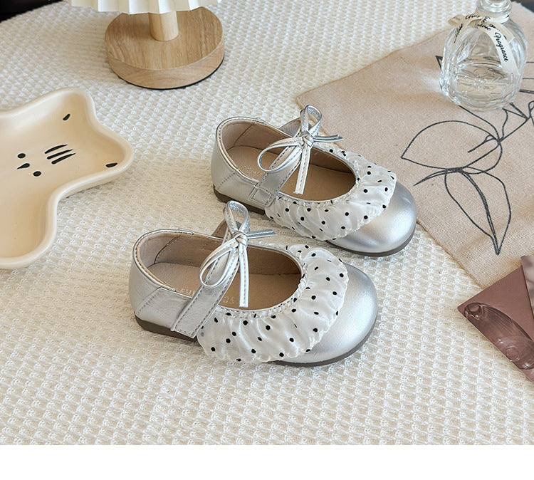 Children's Polka Dot Shoe with Bow