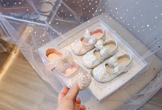 Girls Floral Sparkle Shoes – Charmy