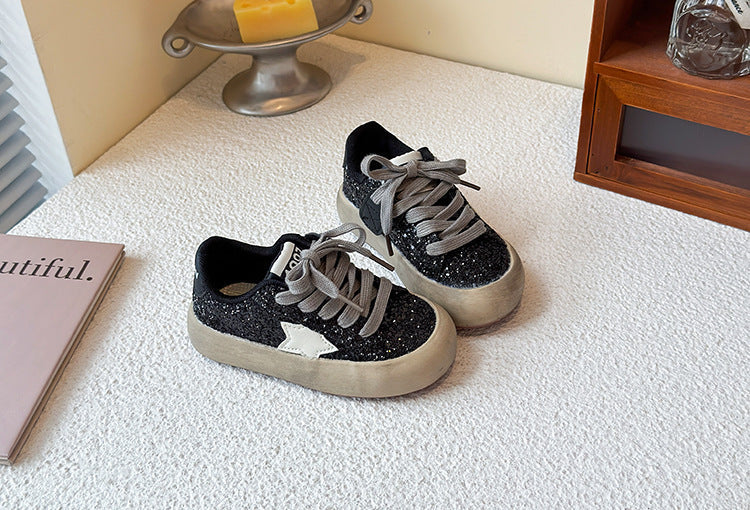Children's Sneakers with Sparkling Star Design