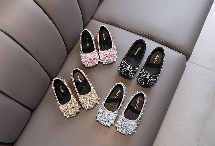 Girls Bow Sparkle Shoes – Charmy