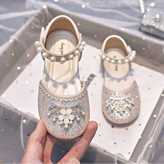 Girls Floral Glitter Shoes – Charmy