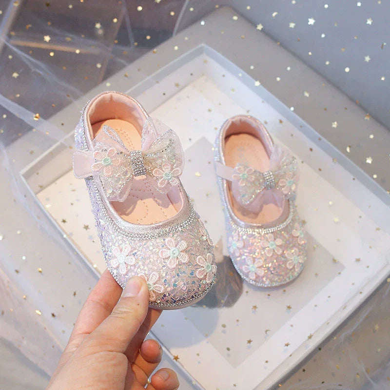 Girls Floral Sparkle Shoes – Charmy