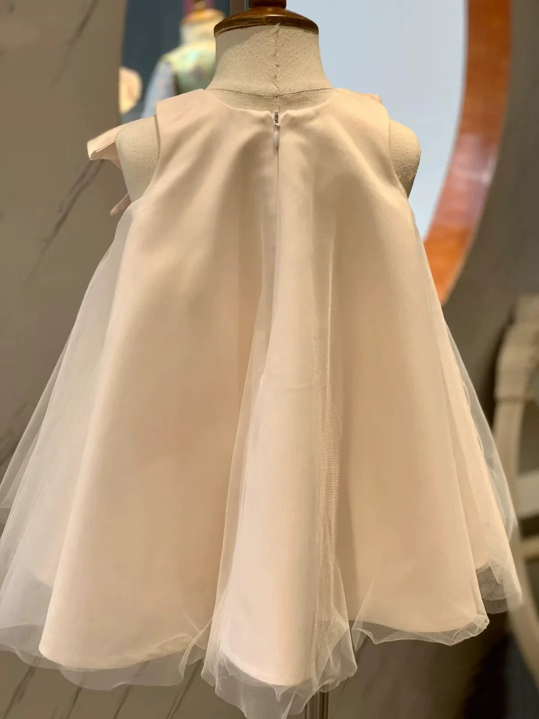 White Children's Dress with Bow
