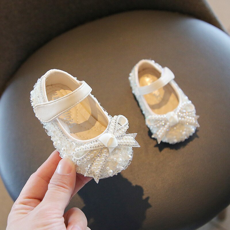 Girls Glitter Bow Party Shoes – Charmy