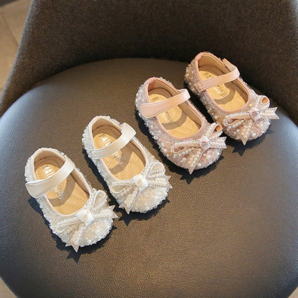 Girls Glitter Bow Party Shoes – Charmy