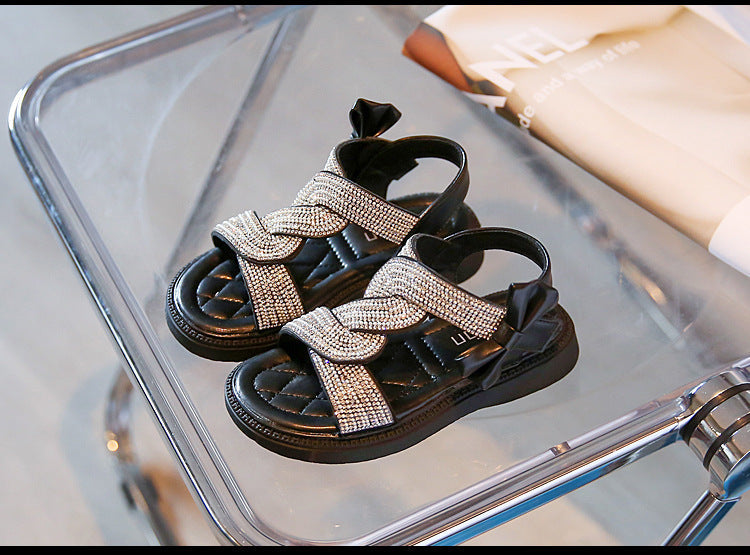 Girls Braided Embellished Party Sandals – Charmy