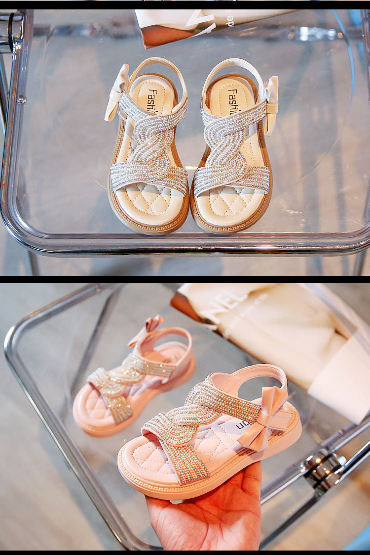 Girls Braided Embellished Party Sandals – Charmy