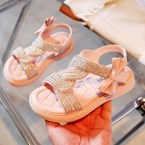 Girls Braided Embellished Party Sandals – Charmy