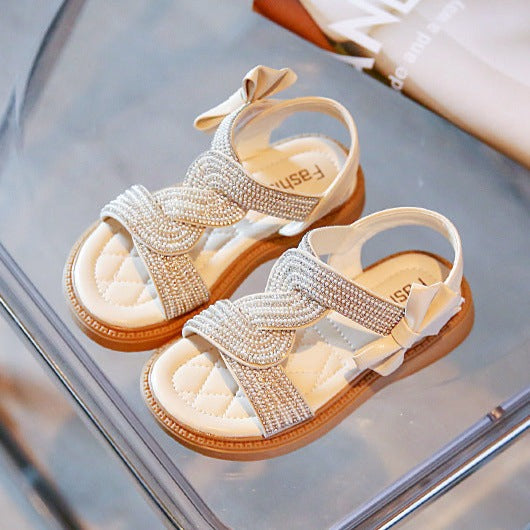 Girls Braided Embellished Party Sandals – Charmy
