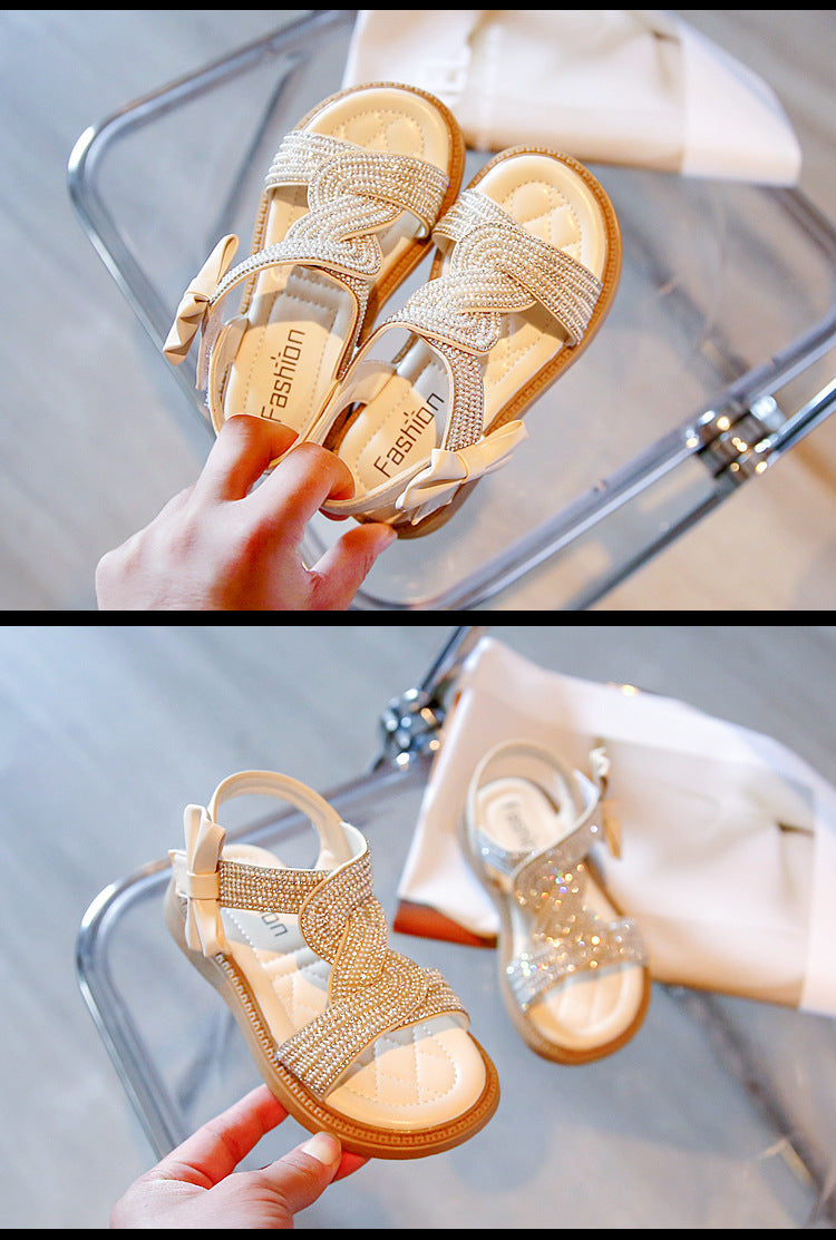 Girls Braided Embellished Party Sandals – Charmy