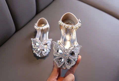 Girls Butterfly Crystal Shoes – Charmy