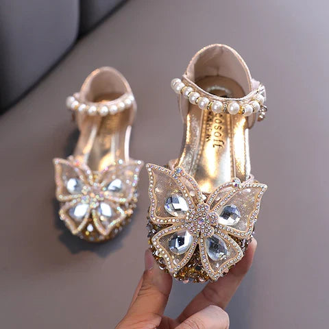 Girls Butterfly Crystal Shoes – Charmy
