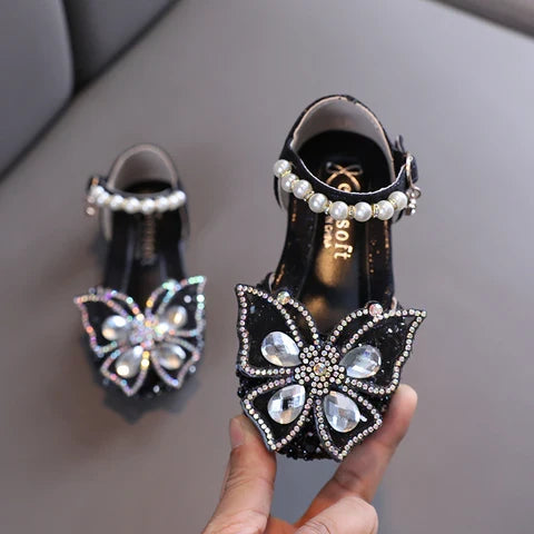 Girls Butterfly Crystal Shoes – Charmy