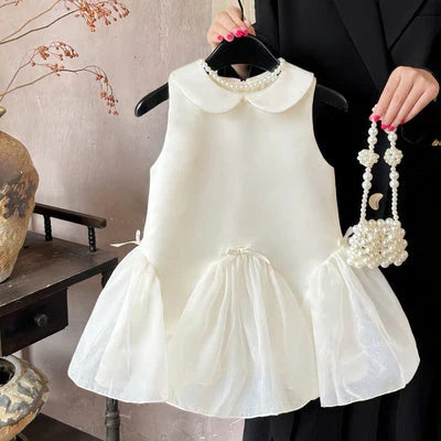 Delicate White Children's Party Dress