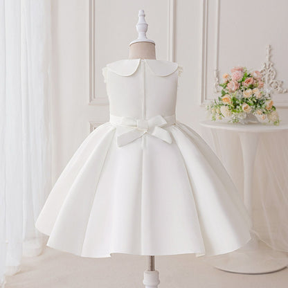 White Children's Dress with Collar
