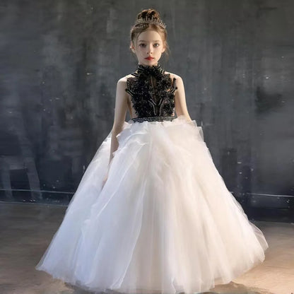Vivienne — Black & White Luxury Bridesmaid Dress