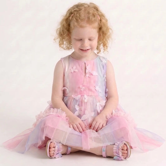 Children's Tulle Dress with Butterflies