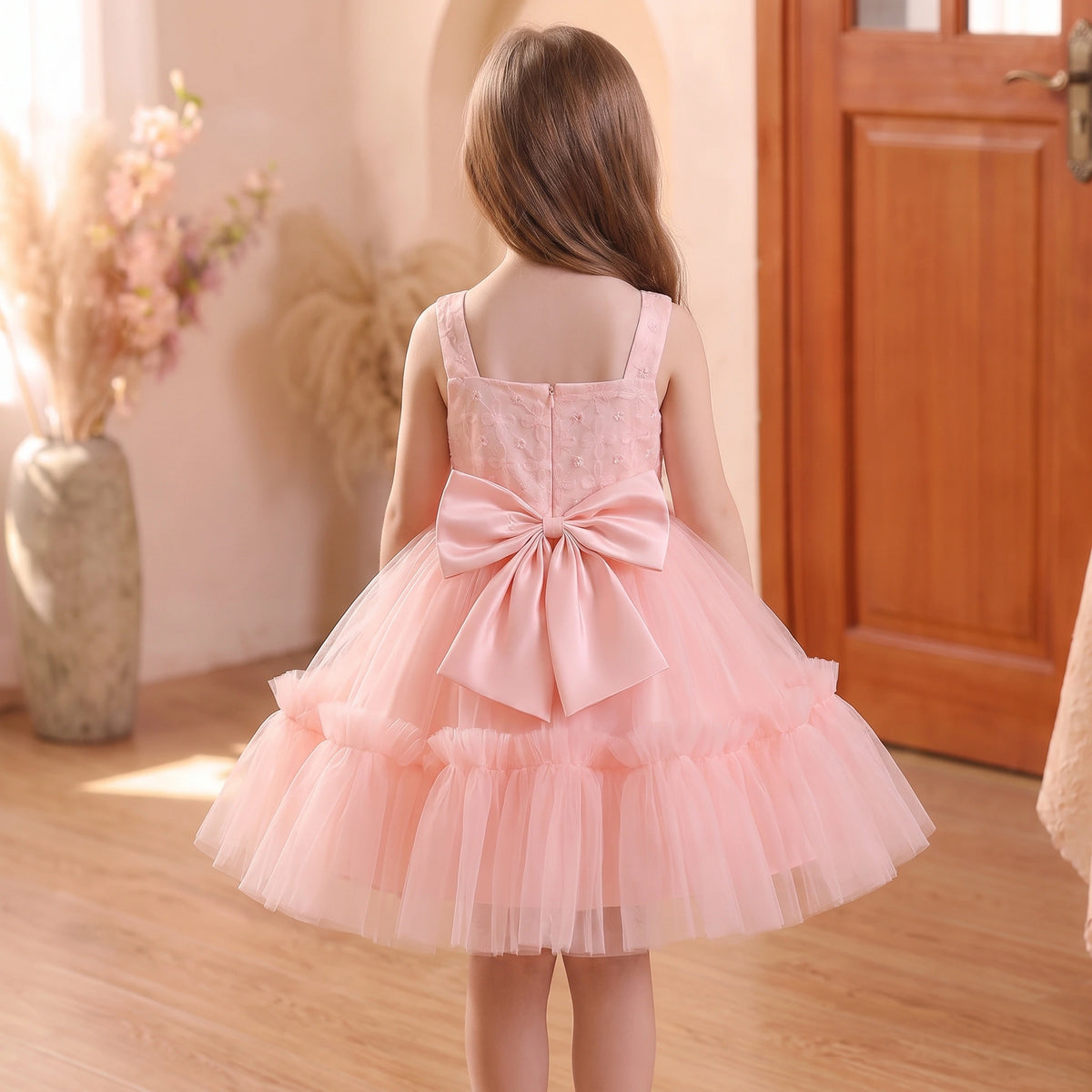 Tulle Sequins and Bow Party Dress