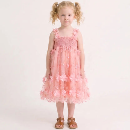 Tulle Dress With Flowers And Little Wings