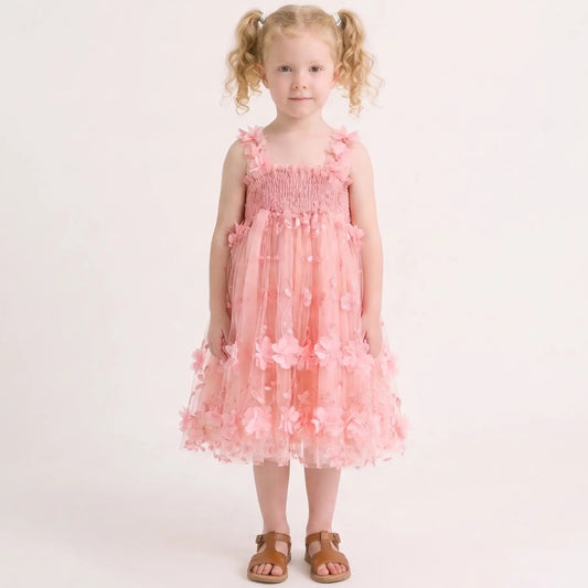 Tulle Dress With Flowers And Little Wings