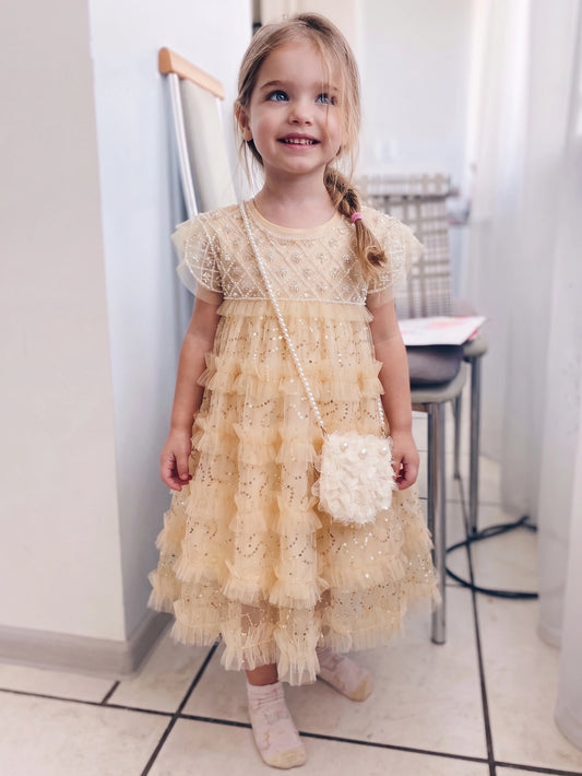 Children's Dress Tulle Pedrarias e Babadinhos
