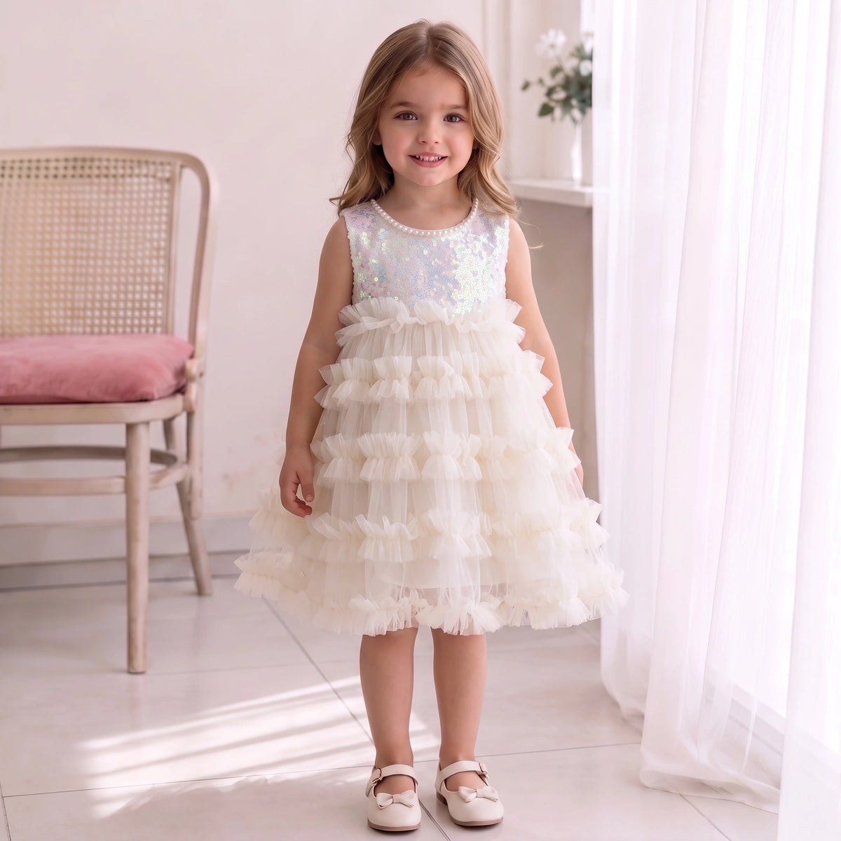 Shiny Tulle Children's Dress