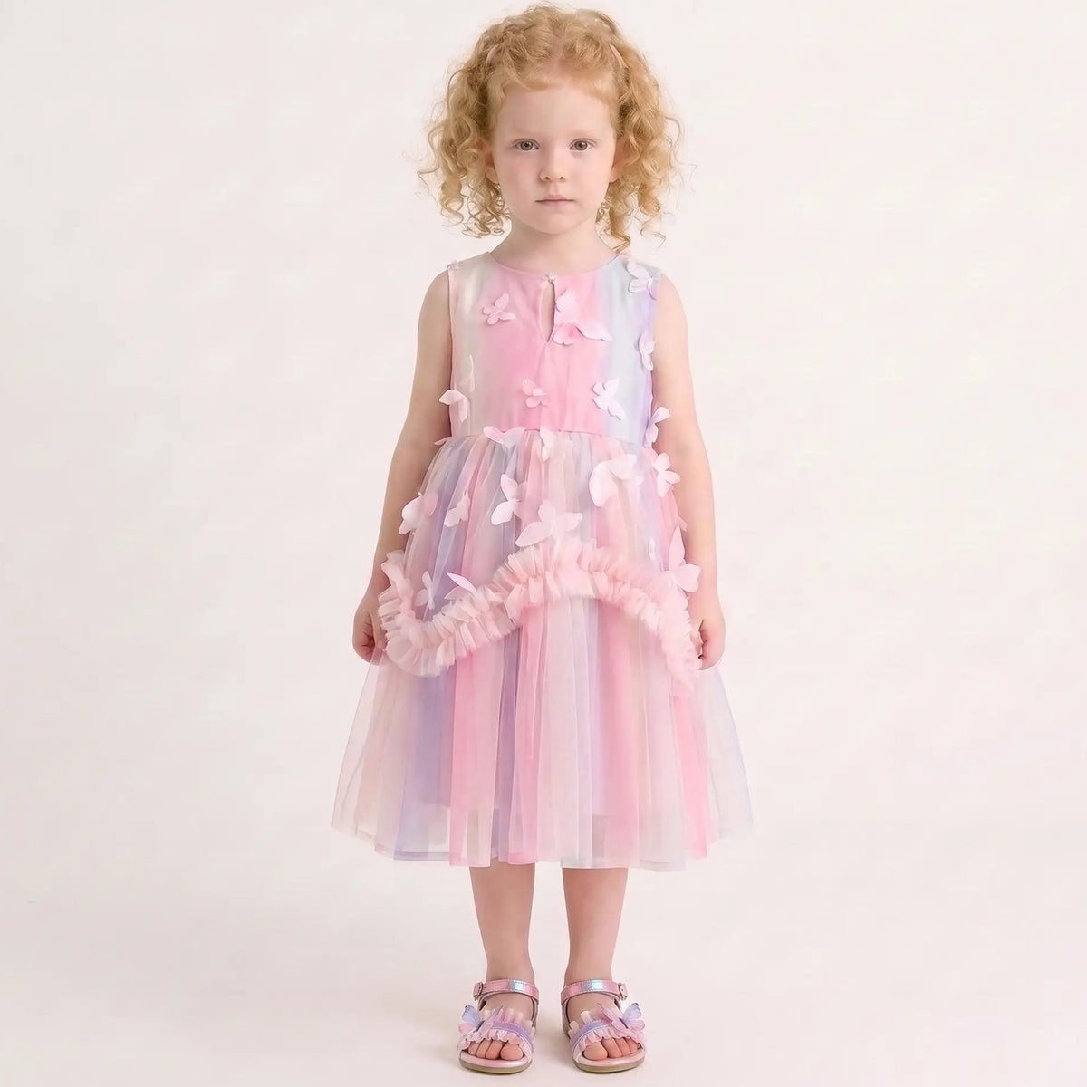Children's Tulle Dress with Butterflies