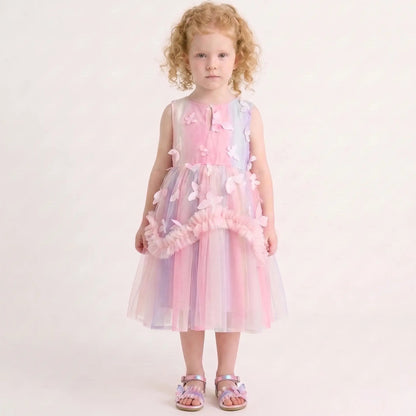 Children's Tulle Dress with Butterflies
