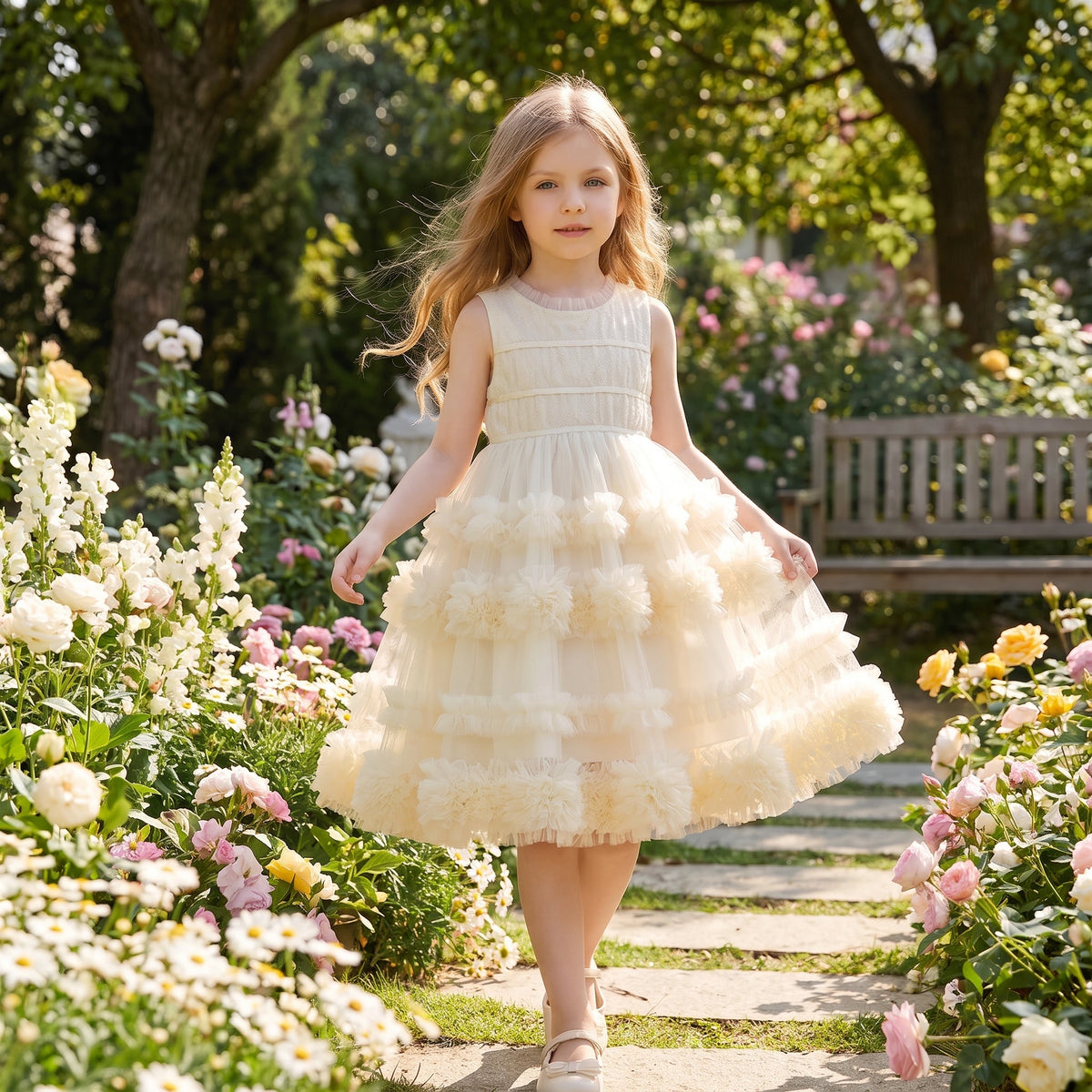 Children's Tulle Layered Dress